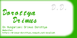 dorottya drimus business card